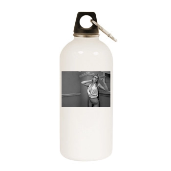 Adrianne Palicki White Water Bottle With Carabiner