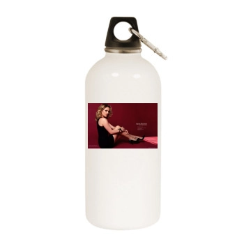 Agnes Bruckner White Water Bottle With Carabiner