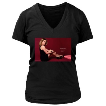 Agnes Bruckner Women's Deep V-Neck TShirt