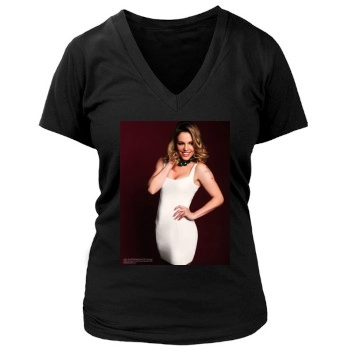 Agnes Bruckner Women's Deep V-Neck TShirt