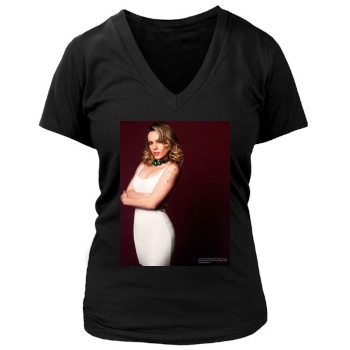 Agnes Bruckner Women's Deep V-Neck TShirt