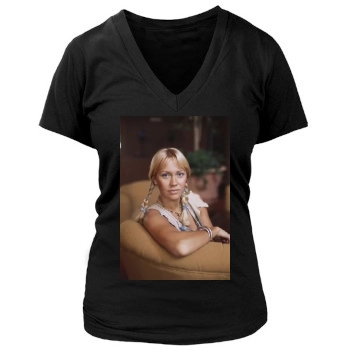 Agnetha Faltskog Women's Deep V-Neck TShirt