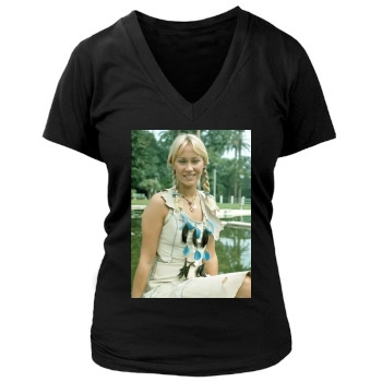 Agnetha Faltskog Women's Deep V-Neck TShirt