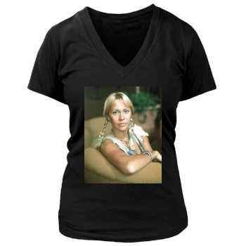 Agnetha Faltskog Women's Deep V-Neck TShirt