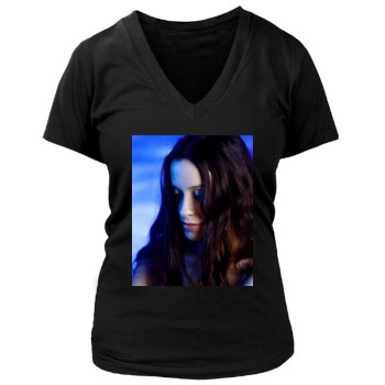 Alanis Morissette Women's Deep V-Neck TShirt