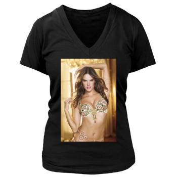 Alessandra Ambrosio Women's Deep V-Neck TShirt