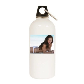 Alina Vacariu White Water Bottle With Carabiner