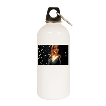 Alina Vacariu White Water Bottle With Carabiner