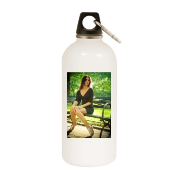 Alina Vacariu White Water Bottle With Carabiner