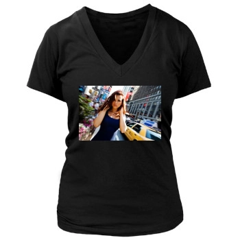 Alina Vacariu Women's Deep V-Neck TShirt