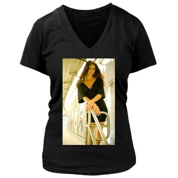 Alina Vacariu Women's Deep V-Neck TShirt