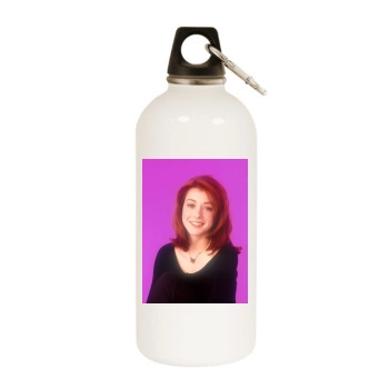 Alyson Hannigan White Water Bottle With Carabiner