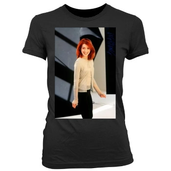 Alyson Hannigan Women's Junior Cut Crewneck T-Shirt