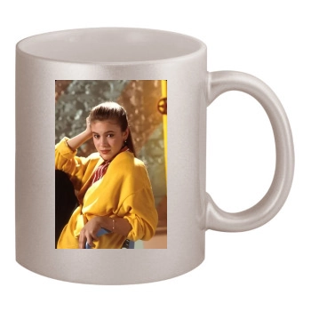 Alyssa Milano 11oz Metallic Silver Mug