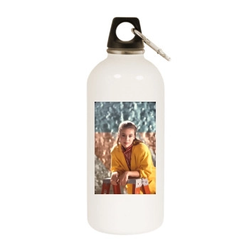 Alyssa Milano White Water Bottle With Carabiner