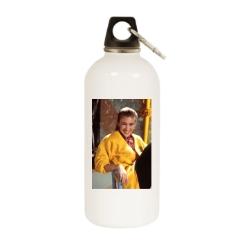 Alyssa Milano White Water Bottle With Carabiner