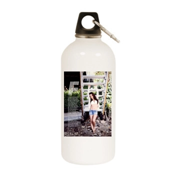 Alyssa Milano White Water Bottle With Carabiner