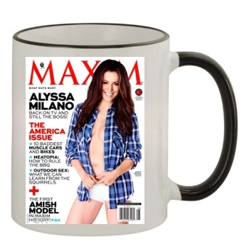 Alyssa Milano 11oz Colored Rim & Handle Mug