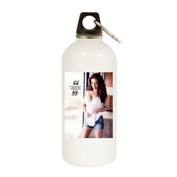 Alyssa Milano White Water Bottle With Carabiner