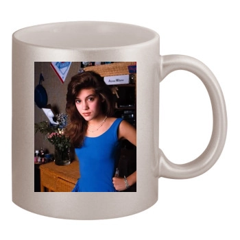 Alyssa Milano 11oz Metallic Silver Mug