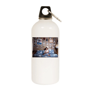 Alyssa Milano White Water Bottle With Carabiner