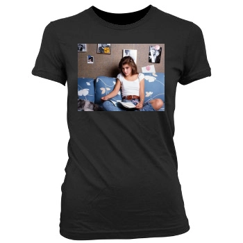 Alyssa Milano Women's Junior Cut Crewneck T-Shirt