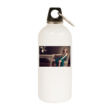 Amanda Hearst White Water Bottle With Carabiner