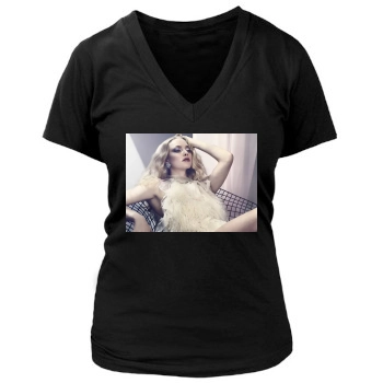 Amanda Seyfried Women's Deep V-Neck TShirt