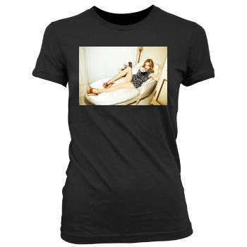 Amanda Seyfried Women's Junior Cut Crewneck T-Shirt