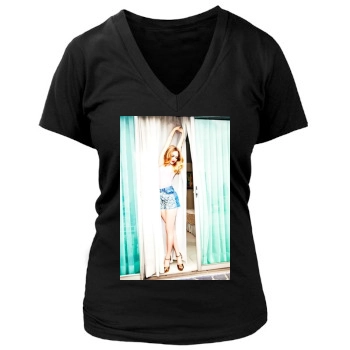 Amanda Seyfried Women's Deep V-Neck TShirt