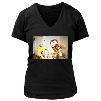 Amanda Seyfried Women's Deep V-Neck TShirt