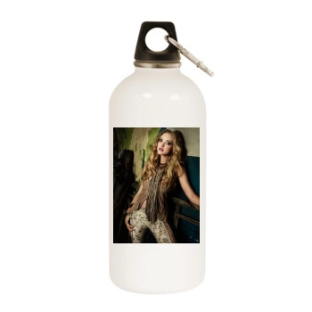 Amanda Seyfried White Water Bottle With Carabiner