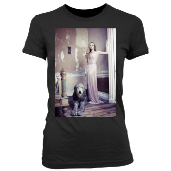 Amanda Seyfried Women's Junior Cut Crewneck T-Shirt