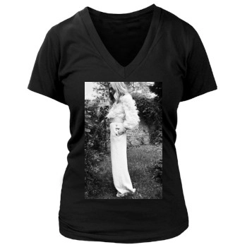 Amanda Seyfried Women's Deep V-Neck TShirt