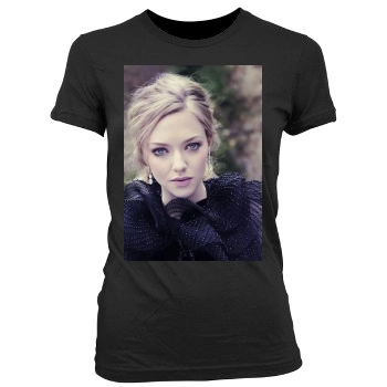 Amanda Seyfried Women's Junior Cut Crewneck T-Shirt