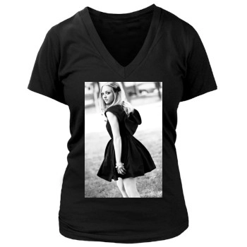 Amanda Seyfried Women's Deep V-Neck TShirt