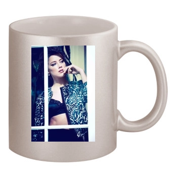 Amber Heard 11oz Metallic Silver Mug