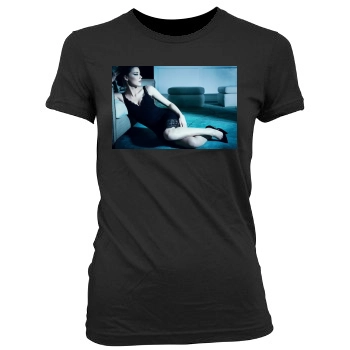 Amber Heard Women's Junior Cut Crewneck T-Shirt