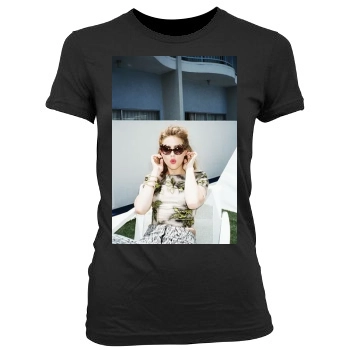 Amber Heard Women's Junior Cut Crewneck T-Shirt