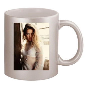 Amber Heard 11oz Metallic Silver Mug