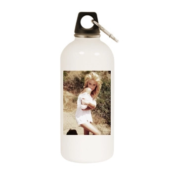 Amber Heard White Water Bottle With Carabiner