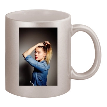 Amber Heard 11oz Metallic Silver Mug