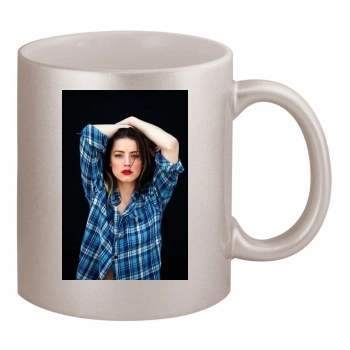 Amber Heard 11oz Metallic Silver Mug