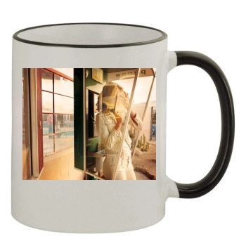 Amber Valletta 11oz Colored Rim & Handle Mug