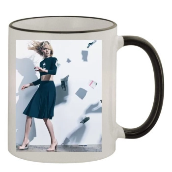 Amber Valletta 11oz Colored Rim & Handle Mug