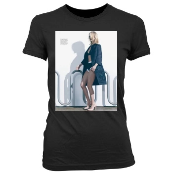 Amber Valletta Women's Junior Cut Crewneck T-Shirt