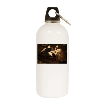 Amy Adams White Water Bottle With Carabiner