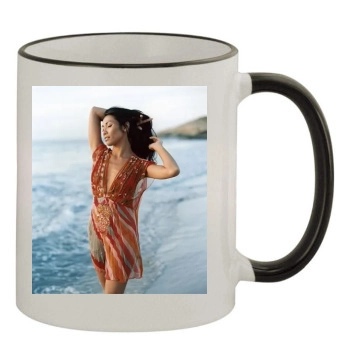 Anggun 11oz Colored Rim & Handle Mug