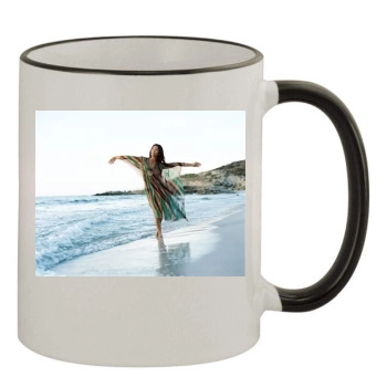 Anggun 11oz Colored Rim & Handle Mug