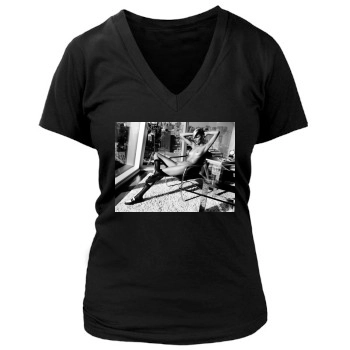 Anja Rubik Women's Deep V-Neck TShirt